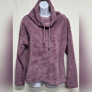 Champion S Purple Soft Fleece Drawstring Cowlneck Long Sleeves Pullover